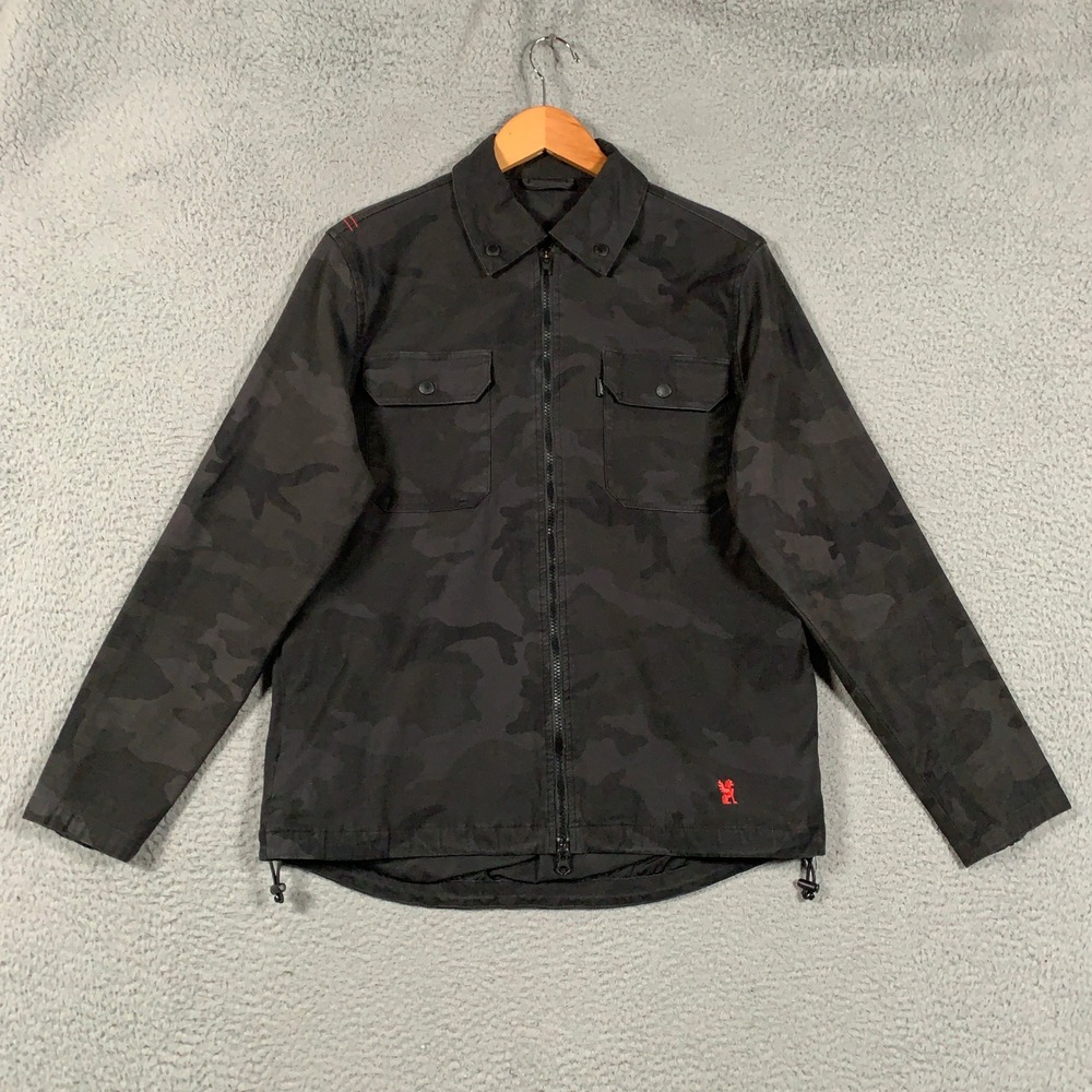 Chrome Industries Camo Jacket Men's Large L Gray/Black Utility Cycling Field